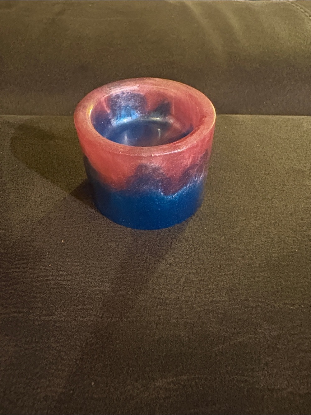Blue and Pink Resin Tea Light Candle Holder